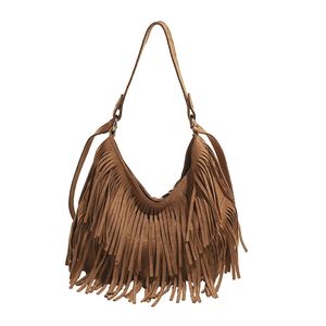 <span class=keywords><strong>Borsa</strong></span> a tracolla con frange stile Boho Vintage in pelle scamosciata <span class=keywords><strong>borsa</strong></span> a tracolla da donna di grande capacità Casual con nappe <span class=keywords><strong>postino</strong></span> sotto le ascelle - Product Image 3