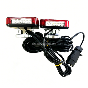 1 Ensemble de feux arrière magnétiques de <span class=keywords><strong>remorque</strong></span> 12V EN 7 broches avec câble de 10m, étanches, <span class=keywords><strong>pour</strong></span> frein, stop, clignotant et éclairage de <span class=keywords><strong>plaque</strong></span> d'<span class=keywords><strong>immatriculation</strong></span> - Product Image 4