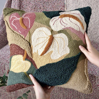 Design personnalisable crochet broderie taie d'oreiller avec motif de fleurs coussin décoration maison décor lit oreiller