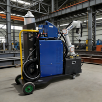 Robot de soudage collaboratif à 6 axes avec chariot mobile, système de robot de soudage MIG portable pour atelier, soudage sur site
