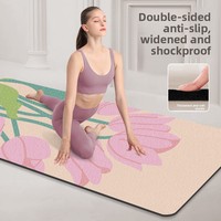 Tapis de yoga de plage en suède 5 mm d'épaisseur 183x68 cm extra large, antidérapant, sans odeur, absorbant les chocs, imperméable, pour fitness en extérieur, avec sac de transport