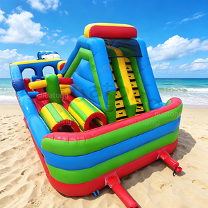 Aire de jeux gonflable commerciale avec toboggan, parcours d'obstacles pour événements en plein air, fête d'enfants, <span class=keywords><strong>château</strong></span> gonflable - Product Image 4