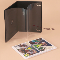 Boîte de remplacement pour DVD vidéo WEISHENG avec logo personnalisé, 14 mm, standard, double boîte de protection pour 1 disque de jeu, étui personnalisé noir pour CD/DVD