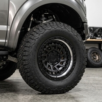 Venta al por mayor de fábrica: Llanta todoterreno modificada con aspecto Beadlock 17x9, 6 orificios, ET 0, PCD 139.7, de aleación de aluminio para SUV y pickup, acabado negro.