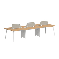 Bureau de travail moderne Mobilier de bureau en bois modulaire 2 4 6 8 personnes Bureau partagé Poste de travail moderne partenaire