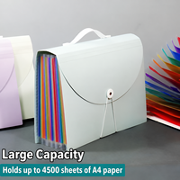 Lot de 12 dossiers A4 pour papiers de test, pochette accordéon couleur dégradée, organiseur portable pour étudiants du collège et du lycée