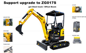 Mini-pelles hydrauliques à chenilles pour usage domestique, 1,8 tonne, norme EPA Tier 4 Final Euro5, mini-excavatrice avec accessoires - Product Image 4