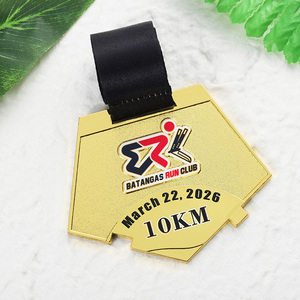 Medaglia Motivazionale Personalizzata in Lega di Zinco Smaltata <span class=keywords><strong>per</strong></span> Finisher Corsa 10k, <span class=keywords><strong>Regalo</strong></span> Souvenir <span class=keywords><strong>per</strong></span> Club di Corsa - Product Image 2