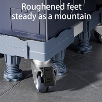 Base universelle pour machine à laver en acier inoxydable Support de support de levage mobile pour tambour de réfrigérateur Support de base pour climatisation