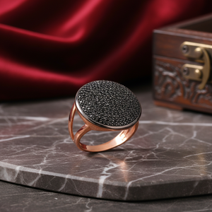 Bague ronde en pierre de Zircon noir, bijou en argent Sterling 925 fabriqué à la main, vente en gros - Product Image 3