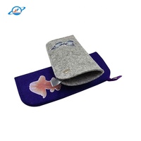 Xinhe Shengfu étui à lunettes en feutre boîte à lunettes en papier souple pochette souple colorée pochette en feutre pour lunettes de soleil sac à lunettes