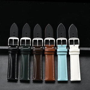 Cinturino per Orologio in Vera Pelle Liscia Imbottita con Sgancio Rapido per <span class=keywords><strong>Huawei</strong></span> - Product Image 1