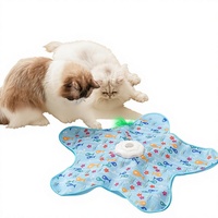 Balle de jeu interactive automatique en plastique pour chat, tente de jeu, abri anti-ennui, baguette de chasse, plateau tournant, multi-fêtes