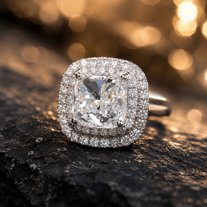 Anello quadrato con artiglio di tigre per donna, gioielli alla moda scintillanti - Product Image 6