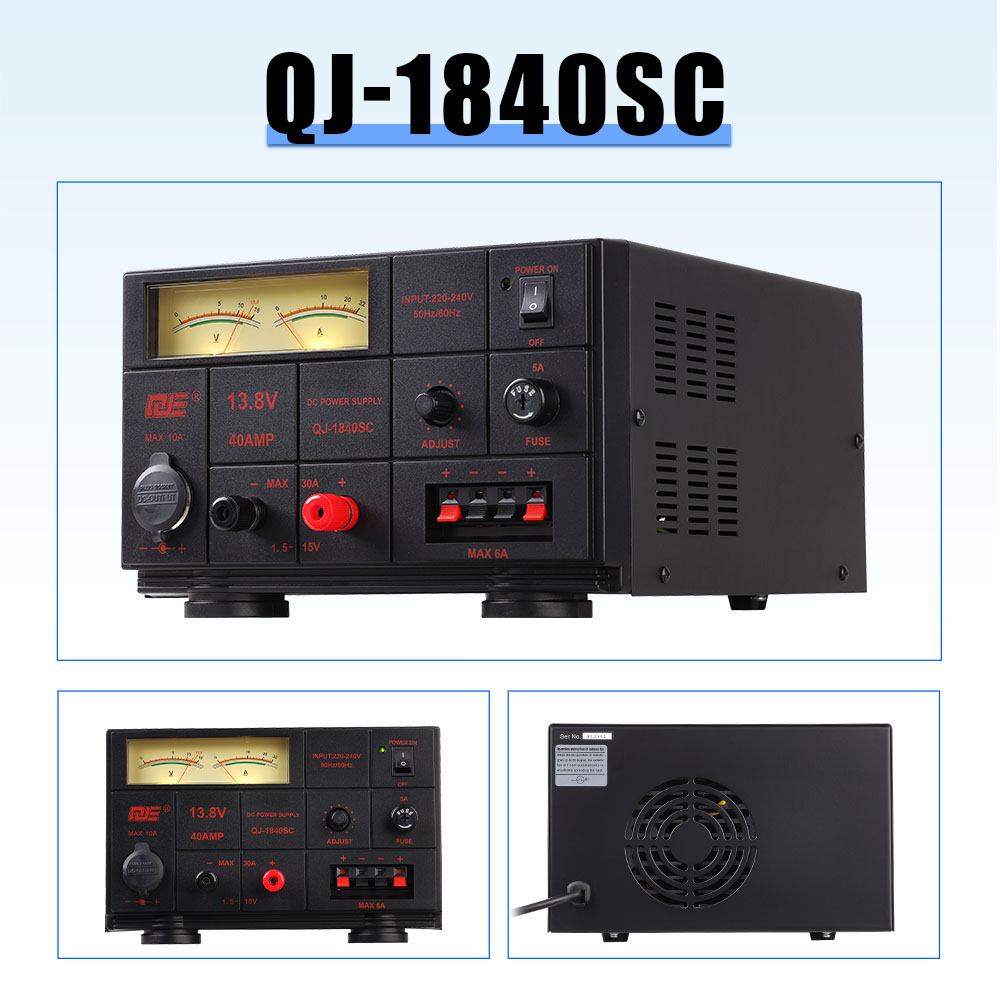 QJE Stable QJ-1840SC 600W Power Supply for Ham Radio & Telecom