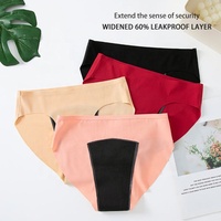 Ropa Interior Menstrual para Mujer, 3 Capas Transpirables, Bragas Menstruales de Talla Grande, Flujo Abundante, Ropa Interior para Incontinencia