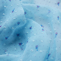 Tissu en mousseline de soie floral exquis tissu en mousseline de soie imprimé avec tissu teint en fil de fleurs tissu de robe de printemps et d'été