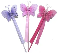 14.5 Inch Glitter Schilderij Bead Body Nylon Butterfly Fairy Angel Wands Toverstokjes Prinses Wands