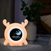 Émoticônes personnalisables Entraîneur de sommeil pour la rentrée scolaire des enfants Entraîneur de réveil pour étudiants avec veilleuse Sound Machine