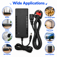 Adaptateur secteur de bureau 15V 5A avec prise personnalisée US EU UK AU pour la décoration LED, les moniteurs, les caméras et les équipements multimédias