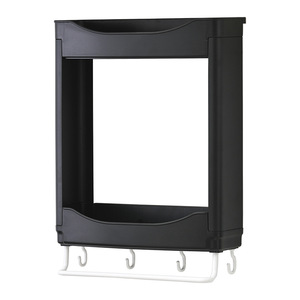 Double Layer Kitchen Spice Wall Mounted <b>Rack</b> <b>Plastic</b> Condiment Storage Shelf Rectangle Easy Cleaning Multipurpose - Product Image 5