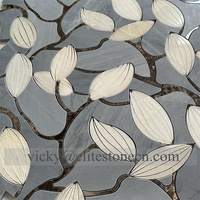 Marbre Pierre Mosaïque Médaillon Motif Arbre Conception Marbre Incrustation Mosaïque Marbre Mosaïque Tapis Médaillon Villa Sol Carrelage