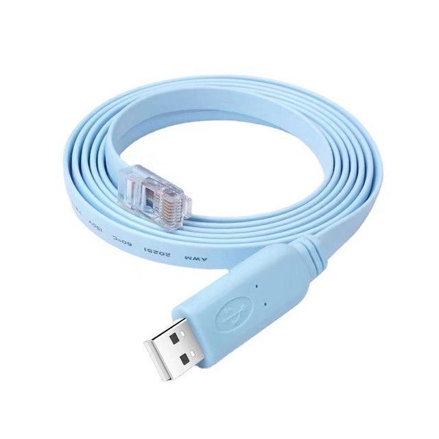 1.8m Usb to Rj45 Rollover Console Cable for NetWork with FTDI PL2303 IC