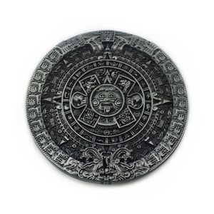 Produttori Designer personalizzato unico sagomato azteco calendario fibbia per uomo e donna - Product Image 1