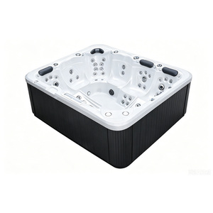 Bain à remous <span class=keywords><strong>extérieur</strong></span> 6 <span class=keywords><strong>places</strong></span> Gurgle avec <span class=keywords><strong>jacuzzi</strong></span>, ozone et éclairage LED, système Balboa, fabricant professionnel - Product Image 1