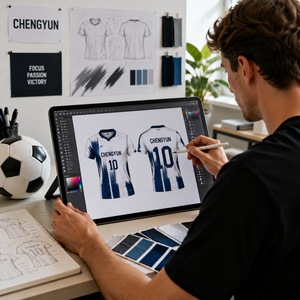 Maillot de football rétro classique personnalisé avec impression numérique sur mesure pour les clubs professionnels - Product Image 5