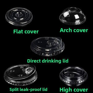 Ly nhựa dày dùng một lần có nắp, dùng cho đồ uống lạnh, cà phê Mỹ, nước ép, trà sữa - Ly đóng gói - Product Image 5