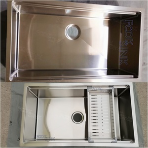 Station de travail 32 "x 19" pouces Undermount évier de cuisine en acier inoxydable 304 de calibre 18 pour évier commercial Evier De Cuisine Restaurant - Product Image 6