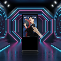Écran d'affichage publicitaire LCD sur pied pour intérieur, 32 à 75 pouces, écran tactile, affiche numérique, kiosque pour magasin de détail et ascenseur