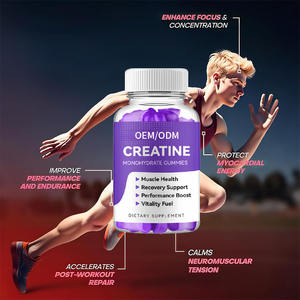 Gommes à la créatine sans sucre pour adultes, femmes et hommes, électrolytes, vitamines, croissance musculaire, bien-être, performance sportive pendant les séances d'entraînement - Product Image 4