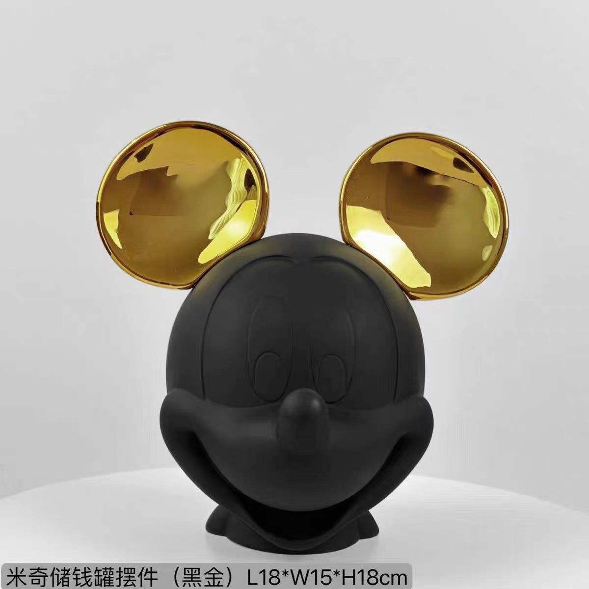 Cabeza de Mickey-oro negro