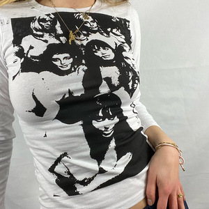 <strong>Women</strong> Cotton Crop <strong>Tops</strong> Blouse Fashionable <strong>T</strong>-<strong>shirt</strong> With Long Sleeve <strong>Women's</strong> <strong>Tank</strong> <strong>Tops</strong> - Product Image 2