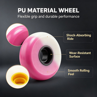 Roues de remplacement en PU solide pour patins à roulettes, silencieuses, amortissantes, universelles, pour skateboard et bagages