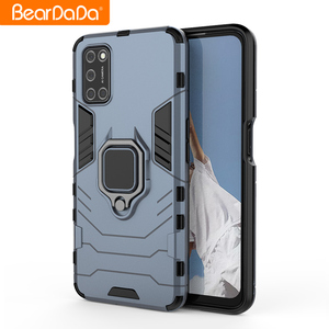Custodia per Telefono <span class=keywords><strong>OPPO</strong></span> A92 BIBERCAS Antiurto Antipolvere Design Armatura con Anello Metallico Supporto Magnetico per Auto <span class=keywords><strong>Cover</strong></span> di Lusso - Product Image 1