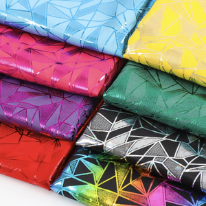 Impression personnalisée d'usine feuille d'impression 95% polyester 5% spandex <span class=keywords><strong>verre</strong></span> brisé tissu métallique pour vêtements <span class=keywords><strong>de</strong></span> danse - Product Image 4