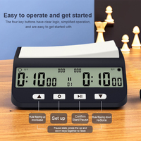 Horloge d'échecs numérique Jeu d'échecs professionnel Minuterie de jeu de société multifonctionnelle Horloge d'échecs à chiffres