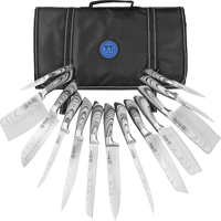 Ensemble de couteaux à lame tranchante multi-pièces pour chef, kits d'outils de cuisine, sac de rangement en tissu Oxford, sac à main gonflable, couteau de cuisine