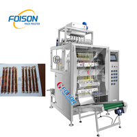 Máquina automática de envasado de sobres de chocolate líquido vffs, máquina de embalaje de varios carriles para chocolate cremoso