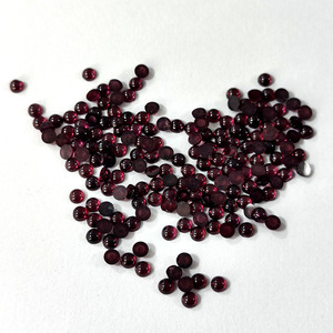Granat violet naturel 3 mm, cabochon rond à fond plat, pierre précieuse en vrac pour la fabrication de bijoux - Product Image 6