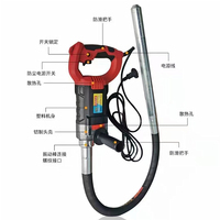 Vibrateur à béton électrique portatif AJZN 2300W, moteur, tige vibrante de 1,5 mètre, alimenté par batterie, 1,5 Ah, haute efficacité, 1 an de garantie
