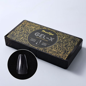 Hanyi Premium 600 pièces 15 tailles Extensions d'ongles en forme de cercueil, couverture complète, extensions moyennes, gel souple à faire tremper, pointes d'ongles, marque privée - Product Image 1