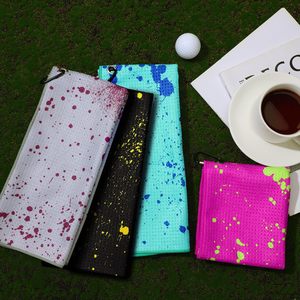 Toalla de golf personalizada Shine con clip, color verde lima, de microfibra, para bolsas de golf, regalos para hombres y mujeres, regalos de cumpleaños, regalos tipo gofre. - Product Image 5