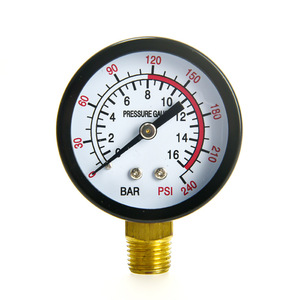 Plowing Y40Y50 Pressure Gauge 0-16BAR 0-240PSI Analog Copper Thread Vertical Gauge Head - Product Image 1