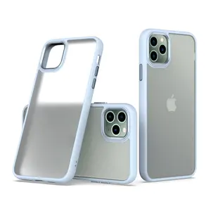 Coque de téléphone apple protecteur d'objectif métallique, avec bouton en alliage, mat, translucide, pour iPhone 11 Pro Max, 12 Mini, 13, Xs, Xr