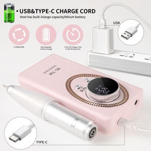 Taladro Eléctrico <span class=keywords><strong>para</strong></span> <span class=keywords><strong>Uñas</strong></span> de 45000 RPM, Lima Eléctrica con Pantalla HD, Pluma de Manicura Metálica, Lijadora Profesional <span class=keywords><strong>para</strong></span> <span class=keywords><strong>Uñas</strong></span> - Product Image 3