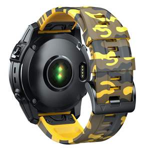 Bracelet en silicone camouflage Upro 22/26 mm pour montre intelligente Garmin Fenix 7X Pro 7 6X 6 5 5X Plus, boucle à ardillon, bracelet sport - Product Image 4